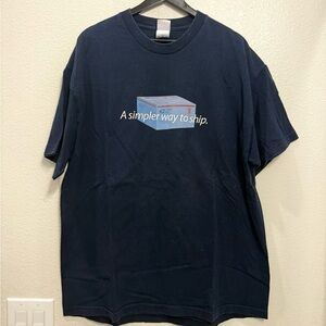 Vintage USPS “Simpler Way To Ship” Navy Men’s Logo Post Office Tee XL 23x30